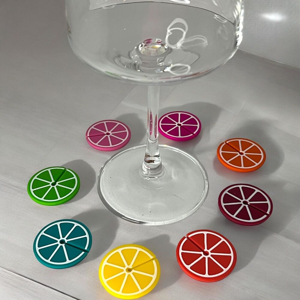 Party Essential: Wine Glass Charms Set for Fun Cocktail Nights Set of 8